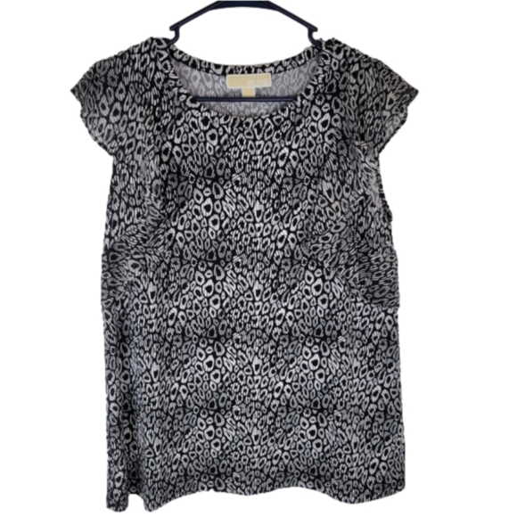 MICHAEL Michael Kors Tops - Michael Kors White And Black Patterns Blouse Size Large